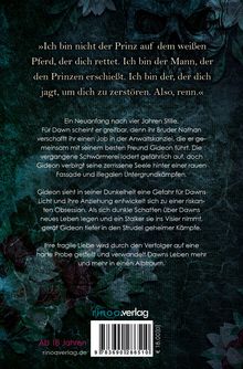 Zitat über einen gefährlichen Jäger und die Aufforderung zu rennen, gefolgt von einer düsteren Geschichte über Liebe und Gefahr.