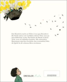 Ein Text beschreibt, wie aus Fehlern kreative Ideen entstehen. Oben links ein Heißluftballon mit gelben Ballons, Menschen darin. Unten ein Kind, das nach oben schaut.