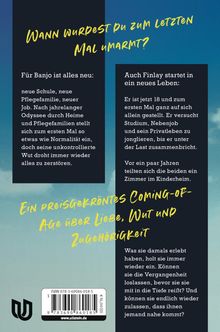 "Wann wurdest du zum letzten Mal umarmt? Ein preisgekröntes Coming-of-Age über Liebe, Wut und Zugehörigkeit." Unten links Logo.