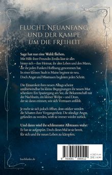 Ein Buchumschlag mit blauer, sternenähnlicher Verzierung. Text: "Flucht, Neuanfang und der Kampf um die Freiheit".