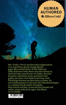 "Ben 'Fusha' Wei ist mit dem Sturm aufgewachsen..." Silhouette eines Paares vor sternenklarer Nacht. Logo: Human Authored.