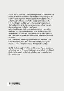Text über wirtschaftlichen Niedergang nach dem Pfälzischen Erbfolgekrieg. Erwähnt sind Johann Albrecht, Jacob von Furtenbach.