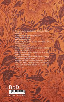 Text beschreibt eine Einladung zur Ruhe und Selbsterkenntnis. Hintergrund: florales Muster in Braun und Orange. Unten: Preisangabe.