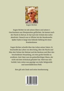 Eugen Richter. Flüchtling aus Westpreußen. Offizier, Krankenkasse. Väterliche Erinnerungen, Religiosität, Fleiß. Dank. Foto.