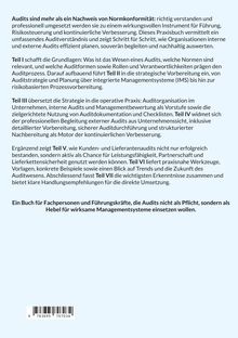Ein Text beschreibt, wie Audits über Normkonformität hinausgehen, mit Abschnitten zu Grundlagen, Strategie und Praxisanwendung.