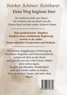 Texte: "Stärker. Schöner. Sichtbarer. Dein Weg beginnt hier", "Kein medizinischer Ratgeber", "Mit meiner langjährigen Erfahrung". Hintergrund: schlichte Gestaltung.