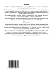 Texte: "Biografie", "EDV-Lexikon". Ein Text beschreibt Ausbildung und Beruf eines Mannes, das andere ein EDV-Nachschlagewerk.