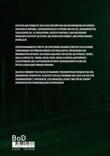 Text über Deutschland und Bürger, Buch über Politik, Medienkritik, Essays zu Themen wie Klimapolitik, Social Media. Oben Text.