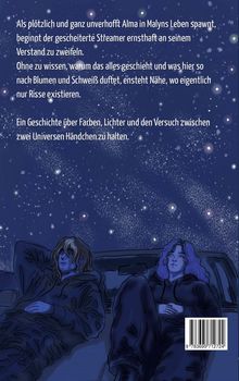 Ein Text über einen gescheiterten Streamer und seine Begegnung mit Alma. Zwei Personen liegen unter einem sternenklaren Himmel.