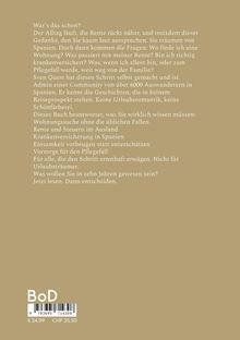 Text über Auswandern nach Spanien und Rentenplanung. Beschreibt Erfahrungen und bietet praktische Tipps. BoD-Logo unten.