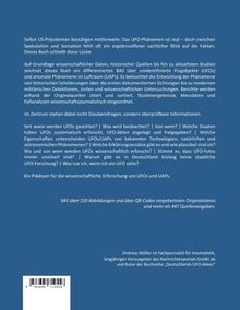 Ein Buchtext über UFOs und UAPs, Fokus auf wissenschaftliche Erklärungen und Forschung. Autor: Andreas Müller.