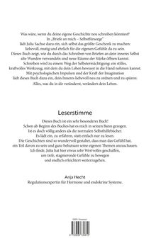 Text über Selbstfürsorge und Briefe an das innere Selbst. Leser loben das Buch für seine Tiefe und emotionale Wirkung.