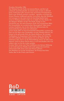 Roter Hintergrund. Text über Lotte Wolram in Dresden 1984, ihre Suche nach Wahrheit. ISBN-Code und Preis unten.