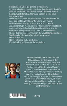 Fußball verändert, es geht um Momente. Buch über Spielveränderer. Hommage an Unvollkommenheiten. Preis: 12,99 €. Bild eines lächelnden Mannes.
