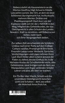 Text über eine spannende Geschichte an einer High School, über Macht, Geheimnisse, Intrigen und die Suche nach Wahrheit.