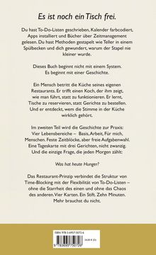 Titel: Es ist noch ein Tisch frei. 
Texte über To-Do-Listen, Zeitmanagement und ein Restaurant-Prinzip. ISBN unten, Preis 24,00 € (D).