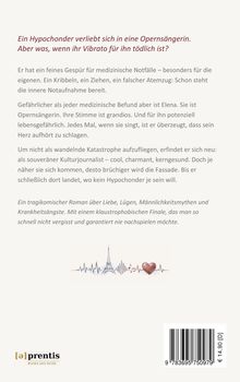 Ein Hypochonder verliebt sich in eine Opernsängerin. Aber was, wenn ihr Vibrato für ihn tödlich ist? Illustrationen: Eiffelturm, Herz.