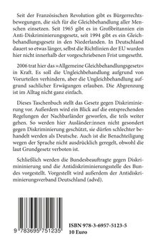 ISBN 978-3-6957-5123-5, 10 Euro. Text über Bürgerrechtsbewegungen und Antidiskriminierungsgesetze in Europa.