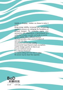 Text über die Veränderung der Mobilität und deren Herausforderungen. Hintergrund hat ein türkis-weißes Wellenmuster.