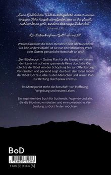 Ein Zitat aus Johannes 3,16 spricht von Gottes Liebe. Der Text beschreibt, warum die Bibel Menschen seit Jahrtausenden fasziniert. Am Himmel sind Sterne zu sehen.