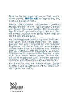 Manche Bücher sagen schon im Titel, was in ihnen steckt. GSCHEID BLED tut genau das und noch ein bisschen mehr.