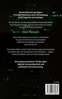 Sechs Minuten genügen. 312.000 Patienten ohne Versorgung. Acht Tage bis zum Kollaps. „Der Parasit“. Thriller über digitale Verwundbarkeit.