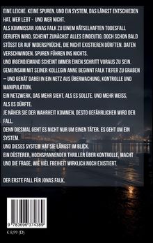 Ein Thriller-Text über Kommissar Jonas Falk, der in einem Netz von Überwachung und Manipulation ermittelt. Hintergrund Hafen.