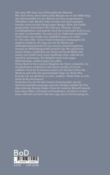 Text über Philosophie der Identität, evolutionäre Kraft und moderne Sinnkrise. Preisangaben: € 9,99, CHF 14,90.
