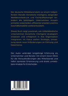 Texte über den Wandel im deutschen Mittelstand durch KI, Strategien und Herausforderungen für Unternehmen. Strichcode unten.