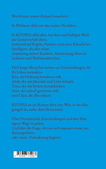 Text über eine Zukunftsvision in "KITOPIA", einer geregelten Welt, und die Herausforderungen junger Menschen darin.