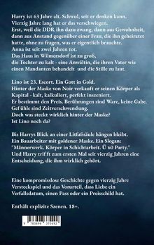Ein Text beschreibt die Geschichte von Harry, 63, der lange seine Sexualität verbarg, und Lino, einem 23-jährigen Escort. 18+.