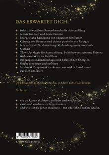 "Das Erwartet Dich: Sofort anwendbare Runenformeln, Schutz, energetische Reinigung, Klärung, Glow-Up-Magic, Wohlstand."