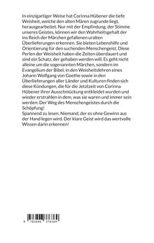 Ein Text beschreibt, wie Corinna Hübener alte Märchen entkleidet und deren Weisheiten für die Gegenwart aufzeigt. Unten Barcode.