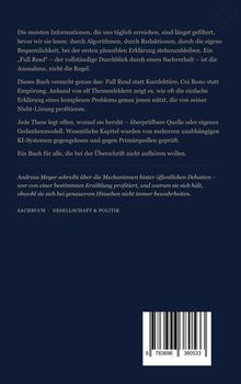 Text beschreibt ein Buch über gefilterte Informationen, Nutzen einfacher Erklärungen und unabhängige Quellenprüfung.
