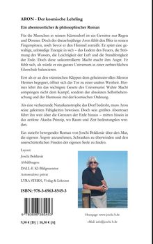 "ARON - Der kosmische Lehrling" ist ein abenteuerlicher & philosophischer Roman. Ein Bild zeigt einen älteren Mann am Meer.