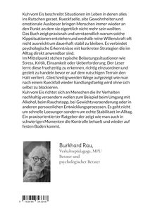 "Kuh vom Eis" erklärt Stressbewältigung im Alltag. Burkhard Rau, Verkehrspädagoge. Darunter ein Bild eines älteren Mannes.