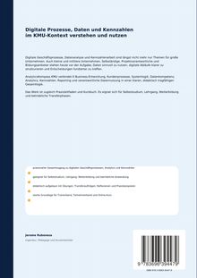 Titel: "Digitale Prozesse, Daten und Kennzahlen im KMU-Kontext verstehen und nutzen." Text über digitale Geschäftsprozesse.