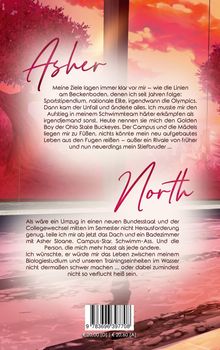 Text: "Asher North. Meine Ziele lagen immer klar vor mir..." Der Hintergrund zeigt eine malerische Szenerie bei Sonnenuntergang.