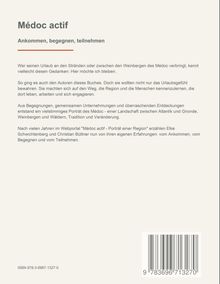 "Médoc actif: Ankommen, begegnen, teilnehmen." Ein Text beschreibt Erlebnisse und Entdeckungen in der Region Médoc. ISBN unten.