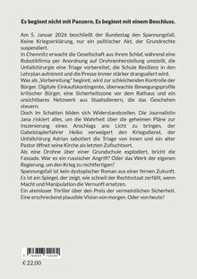 “Es beginnt nicht mit Panzern. Es beginnt mit einem Beschluss. Am 5. Januar 2026 beschließt der Bundestag...”  
Preis: €22,00.