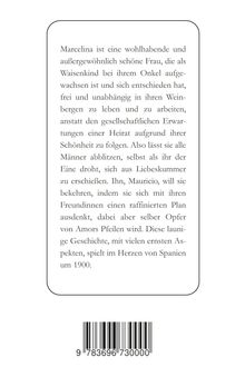 Der Text beschreibt Marcelina, eine reiche, unabhängige Frau. Sie lebt um 1900 in Spanien und wird in eine Liebesgeschichte verwickelt.