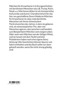 Ein Text beschreibt "Märchen für Erwachsene" mit realen Personen verknüpft mit chinesischen Tierkreiszeichen. 