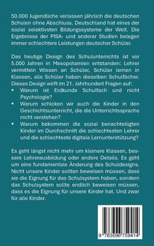 50.000 Jugendliche ohne Abschluss; kritische Fragen zum Schulsystem und Design; grundlegende Änderung gefordert.