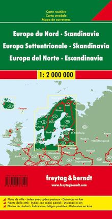 Nordeuropa Skandinavien 1 : 2 000 000. Autokarte, Karten