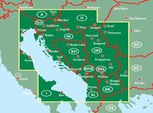 Slowenien / Kroatien / Serbien / Bosnien-Herzegowina / Montenegro / Kosovo / Mazedonien 1 : 1 000 000. Autokarte, Karten