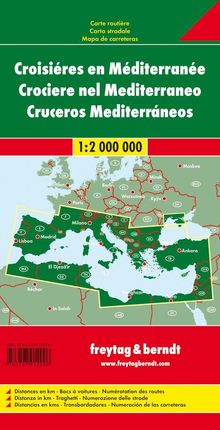 Mittelmeerländer Kreuzfahrten. Autokarte 1 : 2.000.000, Karten