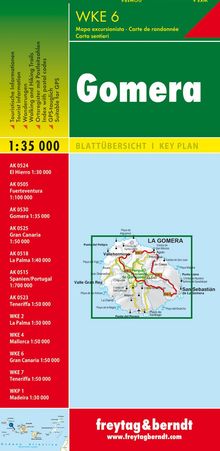 Gomera, Wanderkarte 1:35.000 LZ 2022, Karten