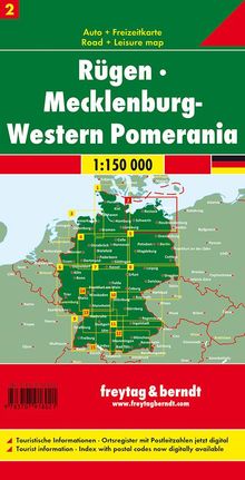Rügen - Mecklenburg-Vorpmmern, Autokarte 1:150.000, Blatt 2, Karten