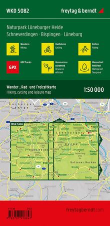 Naturschutzgebiet Lüneburger Heide, Wander- und Radkarte 1:50.000, Karten