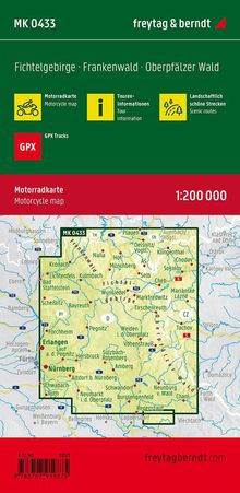 Fichtelgebirge, Motorradkarte 1:200.000, freytag &amp; berndt, Karten